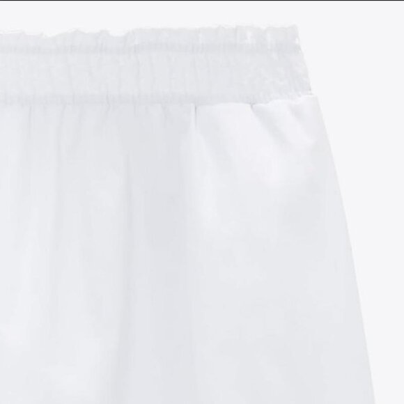 Zara white Poplin high waisted Midi Skirt Size L NEW WITH TAG! - Picture 10 of 11
